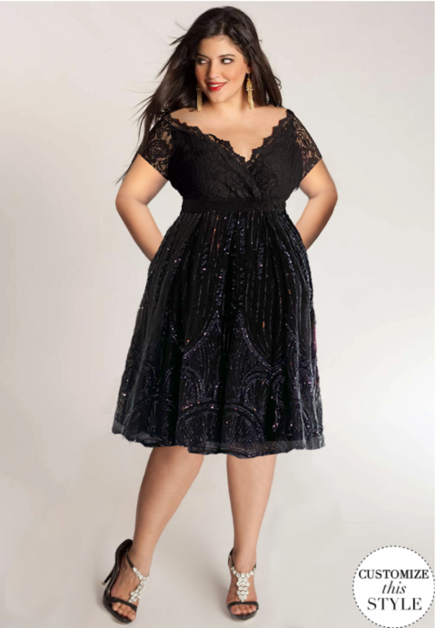 Braylee Plus Size Dress In Black (Made To Order)