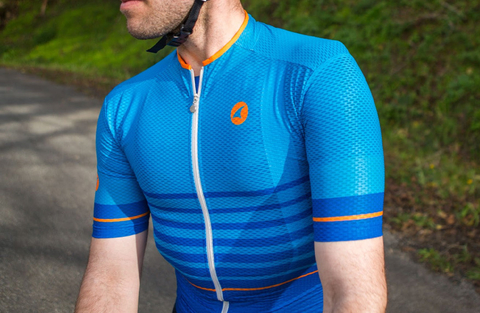 Simple And Modern Bike Jersey Design With Green And Blue Made In The Online 3d Configurator At Owayo Com Great Bike Jersey Design Cycling Outfit Jersey Design