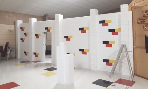 Lego partition hot sale wall