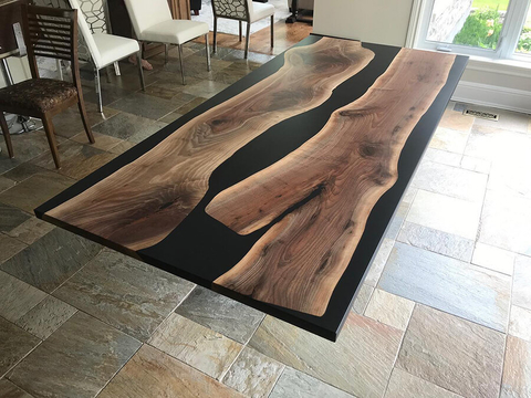 Custom Epoxy Resin River Table, Solid Walnut Wood Dining Table, Handmade Ultra  Clear Epoxy Furniture for Your Home, Large Wooden Table -  Hong Kong