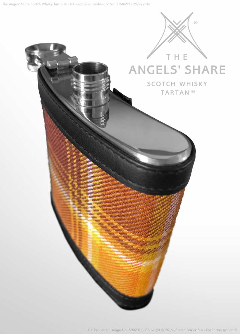 The Share Scotch Whisky Tartan 6oz Stainless Steel Hip Flask by the Tartan Artisan