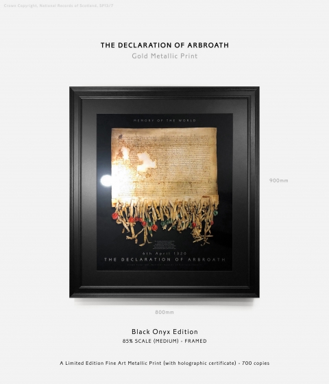 Declaration of Arbroath Black Onyx 85  Scale  Medium Edition  Framed