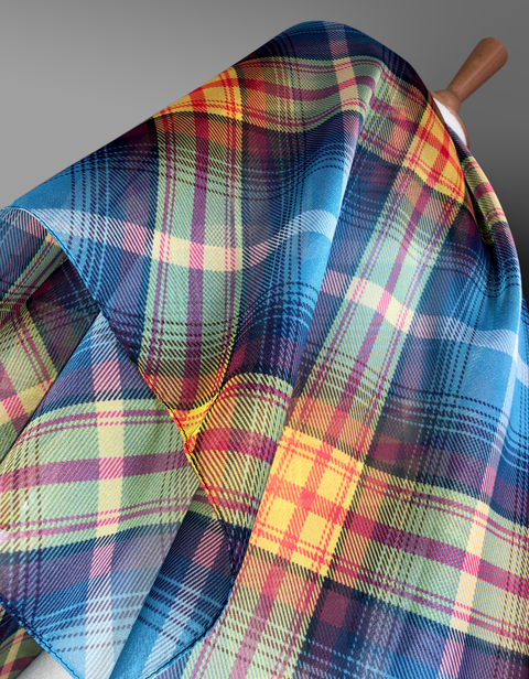 Plaid sale chiffon fabric