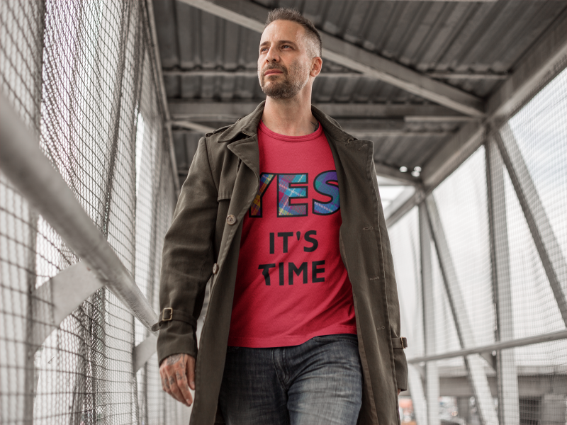 YES-TARTAN-t-shirt-mockup-of-a-tattooed-man-in-a-pedestrian-bridge-a9357
