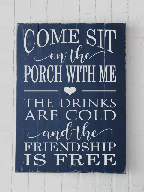 The View is Great ... The Friendship Free...Won't you Sit on the Porch online with me Sign